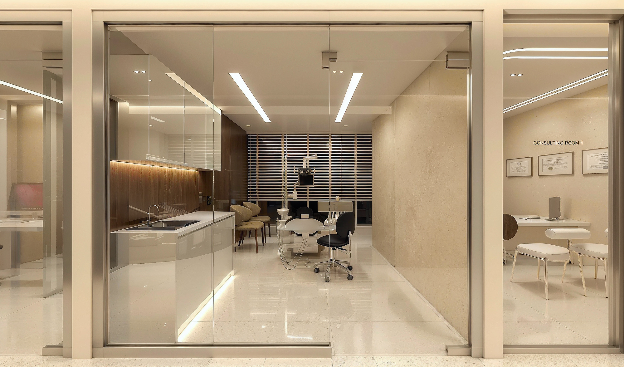 The consulting room where first appointments take place